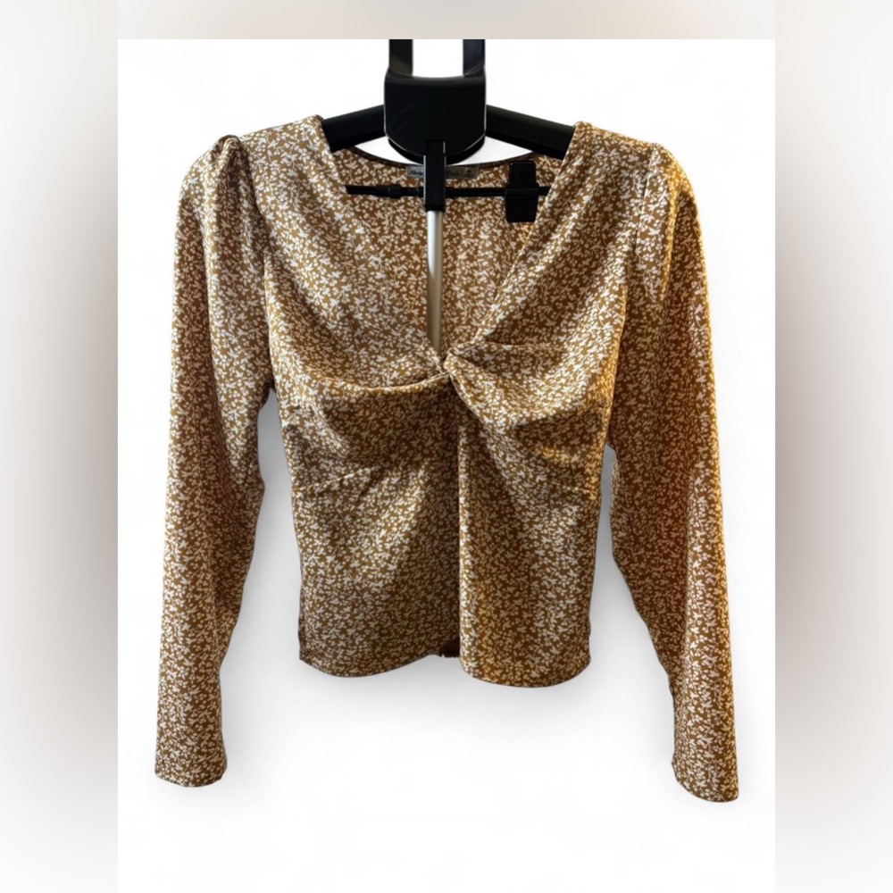 Abercrombie & Fitch Brown Floral Blouse